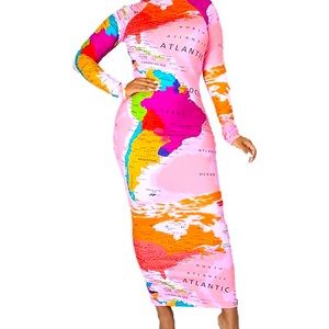 Globe maxi Dress for Women Summertime